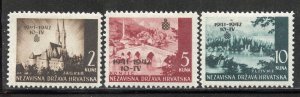 Croatia # 49-51, Mint Hinge. CV $ 3.00