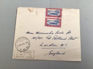 Western Samoa 1953 to England stamps cover  Ref 61901