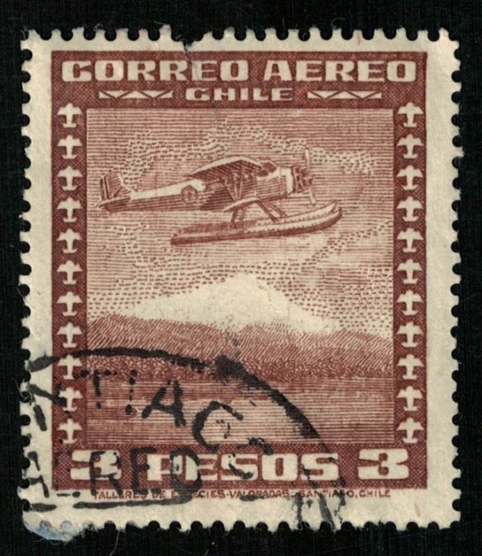 Chile, 3 pesos, AirMail (T-7418)