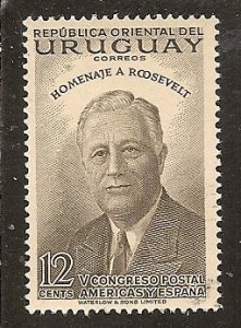 Uruguay   Scott   604   Roosevelt  Used