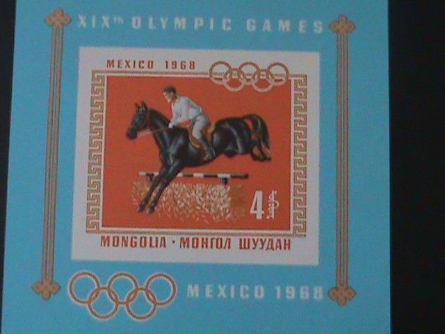 ​MONGOLIA-SC#504-  19TH OLYMPIC GAMES-MEXICO'68  MNH-S/S -VF-RARE LAST ONE
