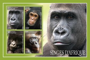 Togo 2014 - Apes of Africa - Sheetlet of 4 Stamps - MNH