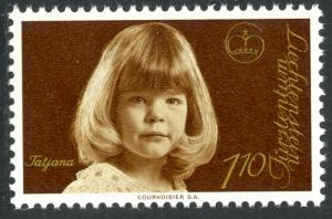 LIECHTENSTEIN 1977 PRINCESS TATJANA Issue Sc 631 MNH