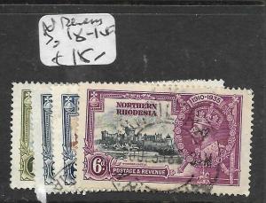 NORTHERN RHODESIA (PP1712B) KGV SILVER JUBILEE SG 18-21  VFU