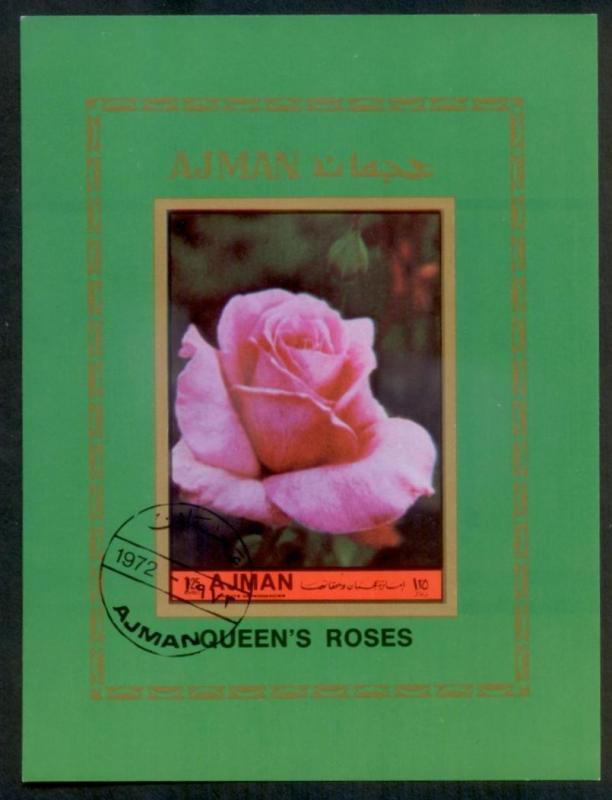 Ajman 1972 Queen Rose CTO