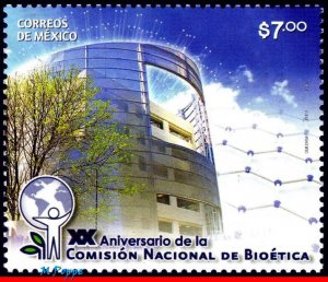 2776 MEXICO 2012 - 20 ANNIV. OF NATIONAL BIOETHICS COMMISSION, ARCHITECTURE, MNH