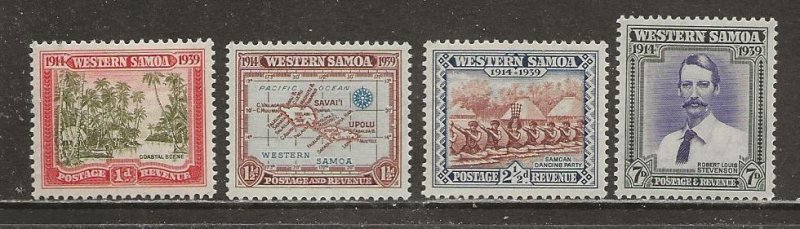 Samoa Scott catalog # 181-184 Unused Hinged