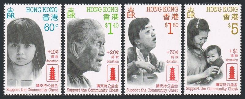 Hong Kong B1-B4,MNH.Michel 551-554. Community Chest of Hong Kong 1988.