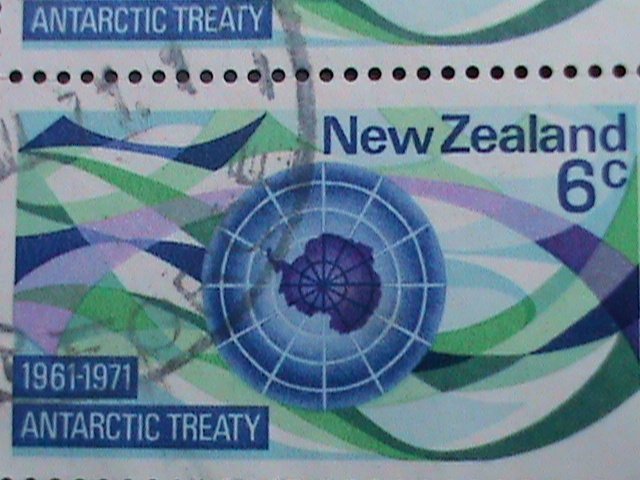 ​NEW ZEALAND-1971-SC#475-10TH ANNIVERSARY ANTARCTIC TREATY-USED BLOCK OF 4  VF