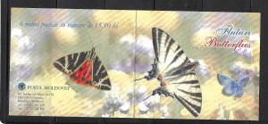 MOLDOVA 2003 BUTTERFLY BKLT.#443b MNH