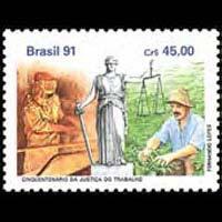 BRAZIL 1991 - Scott# 2324 Labor Law Set of 1 NH