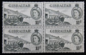 Gibraltar #134,SG147 MNH Block of 4 QE2 1953
