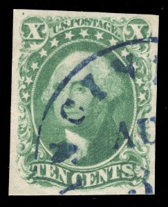 MOMEN: US STAMPS #14 USED XF+ LOT #77786*