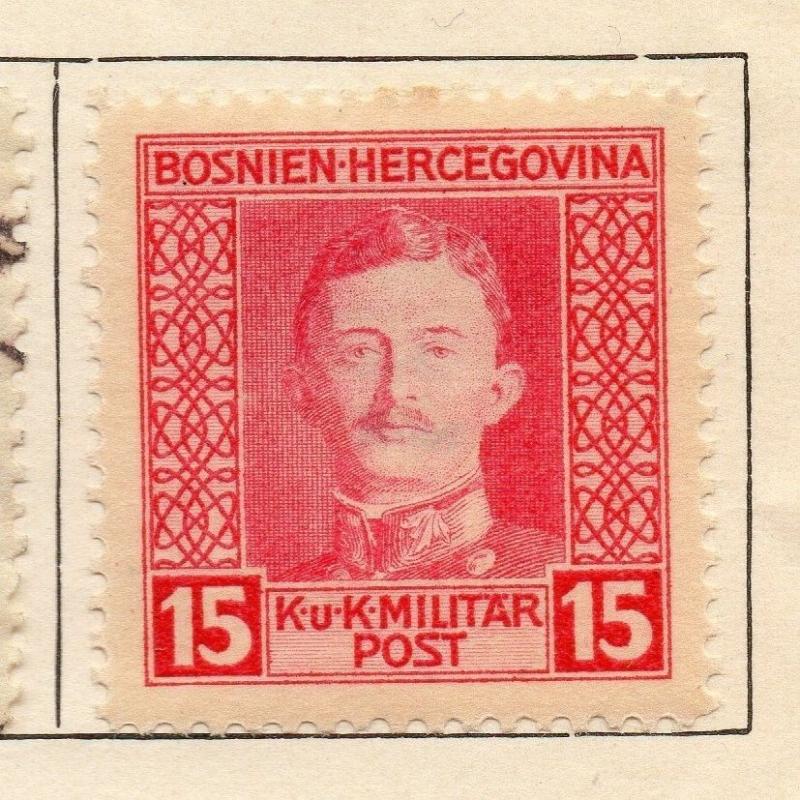 Bosnia Herzegovina 1917 Early Issue Fine Mint Hinged 15h. 113416