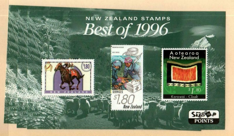New Zealand Scott 1404a-c Mint NH (3 footnote S/S) [TG1588]