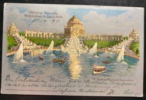 1904 St Louis MO USA Picture Postcard Cover To Oldenburg Germany Worlds Fair