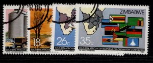 ZIMBABWE QEII SG690-693, 1986 6th anniv of co-ordination conference, FINE USED.