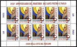 Vatican 2017 1950th Anniv. of the Martyrdom of Saints Peter and Paul sheet MNH