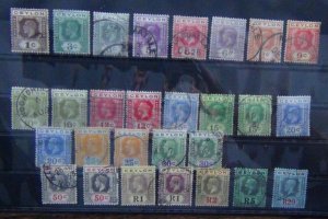 Ceylon 1921 - 1932 set to 20R Used (Many Die I and Die II)
