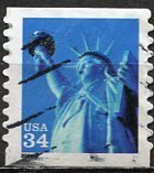 USA; 2001: Sc. # 3466: O/Used Coil Single Stamp