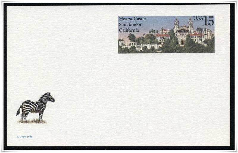 SC#UX125 15¢ Hearst Castle Postal Card Mint 