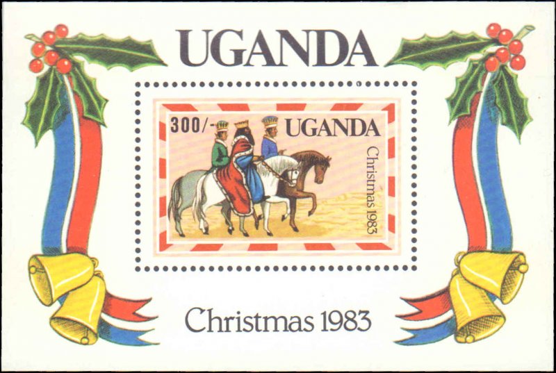 Uganda #395-399, Complete Set(5), 1983, Christmas, Never Hinged