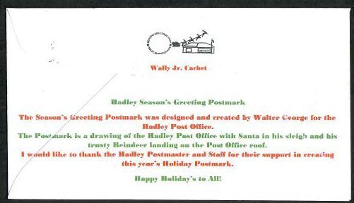 5722 -FDC - Elf and Teddy Bear - Wally Cachet - Season Greeting Postmark & Card