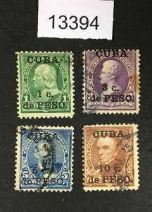 MOMEN: US STAMPS  CUBA # 221/226 USED LOT #13394