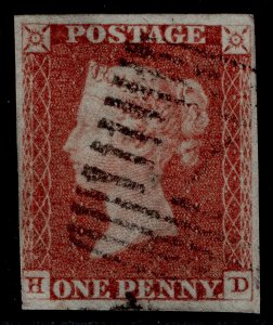 GB QV SG8, 1d red-brown PLATE 78, USED. Cat £38. HD