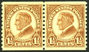 U.S. #598 MINT PAIR OG HR