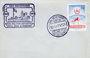 Chile 1973 Sc#434 Bernardo O'Higgins Antarctic Base Anniv.Cancel in Antarctic