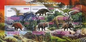 Dinosaur Pre Historic Animal Souvenir Sheet of 6 Stamps