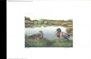 NEW ZEALAND 2018 DUCK STAMP PRINT  Mallards by Karen Baddock Reg $195