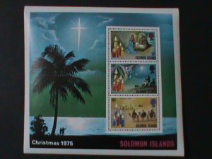 SOLOMON ISLANDS-1975-CHRISTMAS-VIRGIN & THE CHILD  MNH S/S-VERY FINE