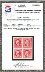 532 Line block Superb OG w/ PSE cert never hinged nice color cv $  ! see pic !