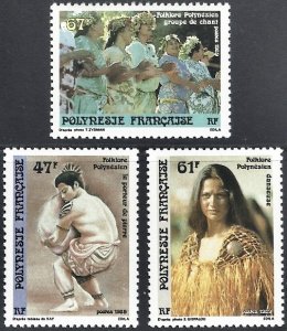 French Polynesia #512-14 Polynesian Folklore (1989) NH