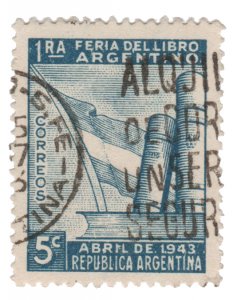 ARGENTINA STAMP 1943 SCOTT # 507 USED. # 3