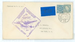 Ireland 70/76 1st Flight Ireland to New York 6-30-1939 gum stains