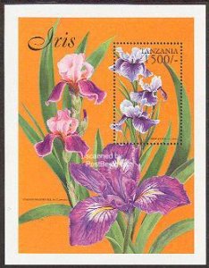 Tanzania 1999, Siberian Iris s/s, MNH
