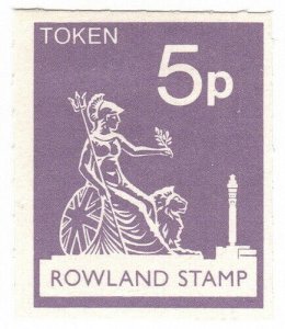 (I.B) Cinderella Collection : Rowland School Stamp 5p