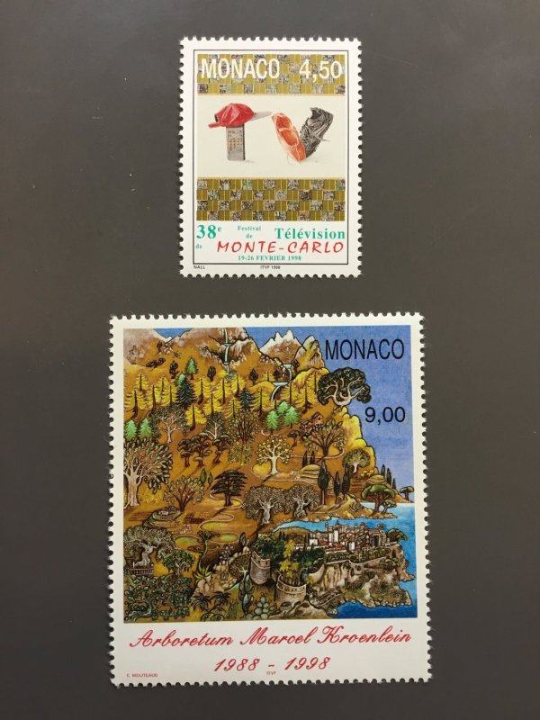 Monaco #2068-2069 VF MNH. Scott $ 5.25