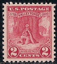 645 2 cent Valley Forge 150th Anniversary mint OG NH VF-XF