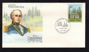 Norfolk Island 1987 Commandant King PSE-S/S cat #EN20 bicentennial cancel 1988