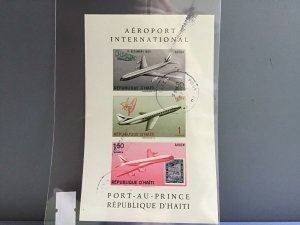 Republic D’Haiti Airport International cancelled stamps sheet  R27054