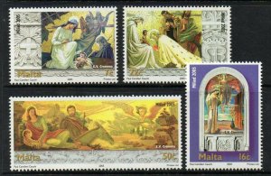 MALTA SG1450/3 2005 CHRISTMAS PAINTINGS MNH 