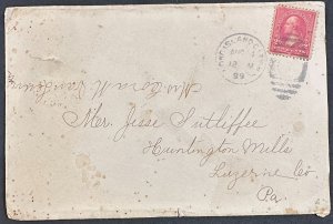 US #279B ??? Used on Cover dated 1899 F/VF 2c Washington [CVR401]