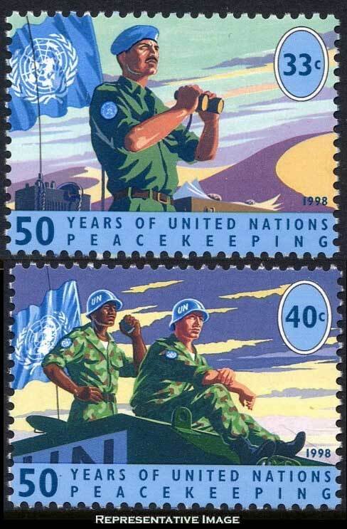 United Nations New York Scott 737-738 Mint never hinged.