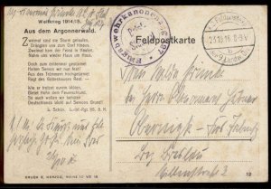 Germany WWI Air Force Flugabwehrkanonenzug 127 Red Cross Patriotic Feldpo G69790