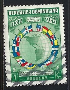 Dominican Republic 351 VFU MAP FLAGS 471F-8