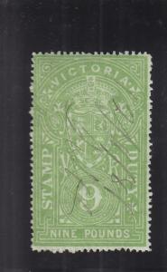 Australia: Victoria: Stamp Duty Tax Stamp, Sc #27, Used (23750)